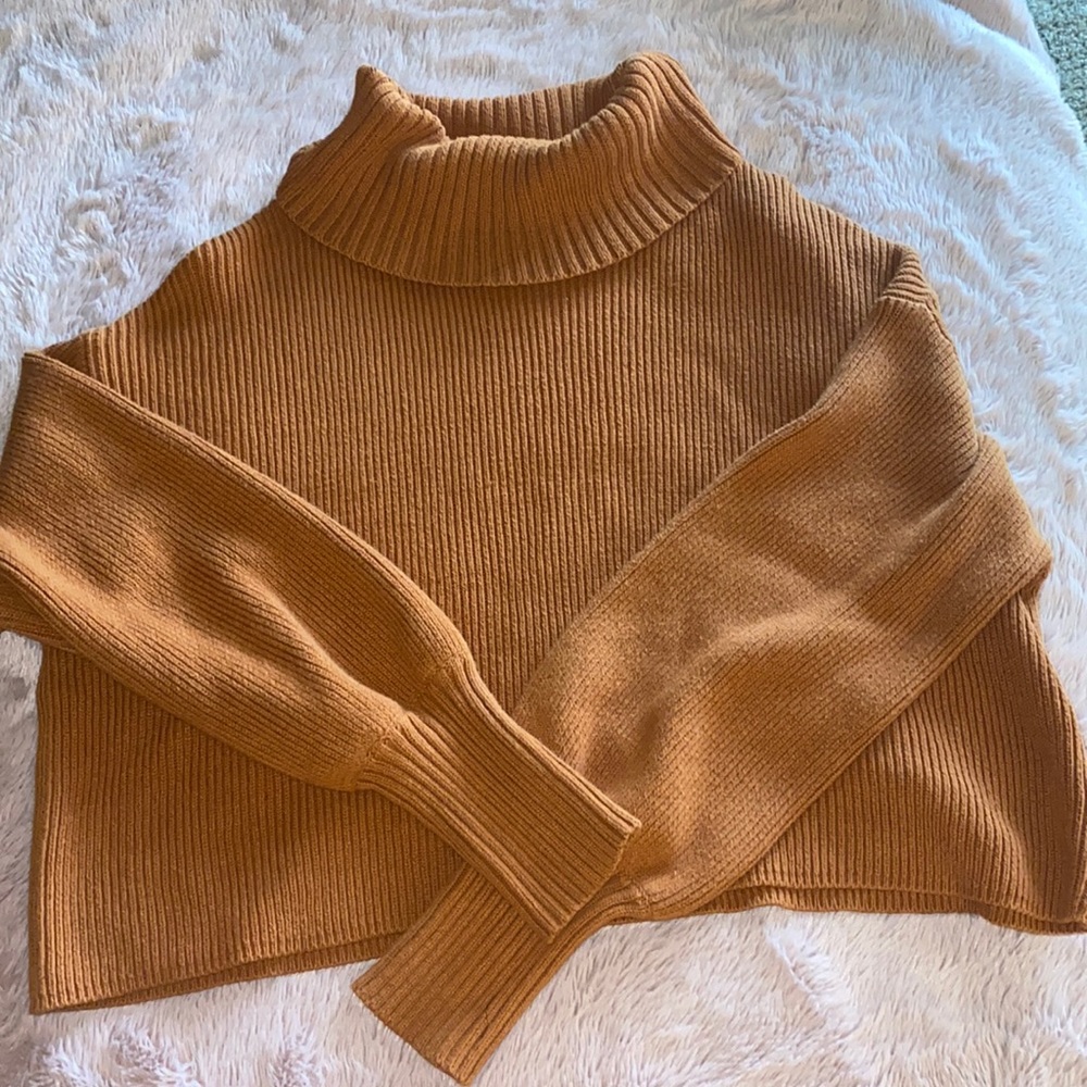 Crop top Turtle neck Knitted sweater